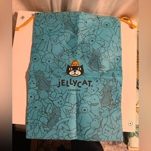 Jellycat Teal Drawstring Bag with Animal Print
